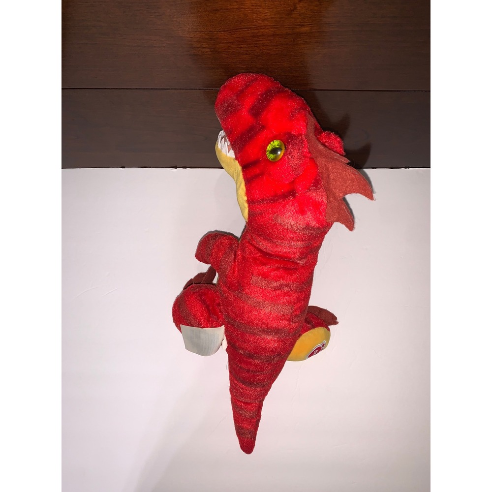Build-A-Bear Workshop Red Striped T-Rex Dinosaur Plush Stuffed Animal Toy - Picture 7 of 12